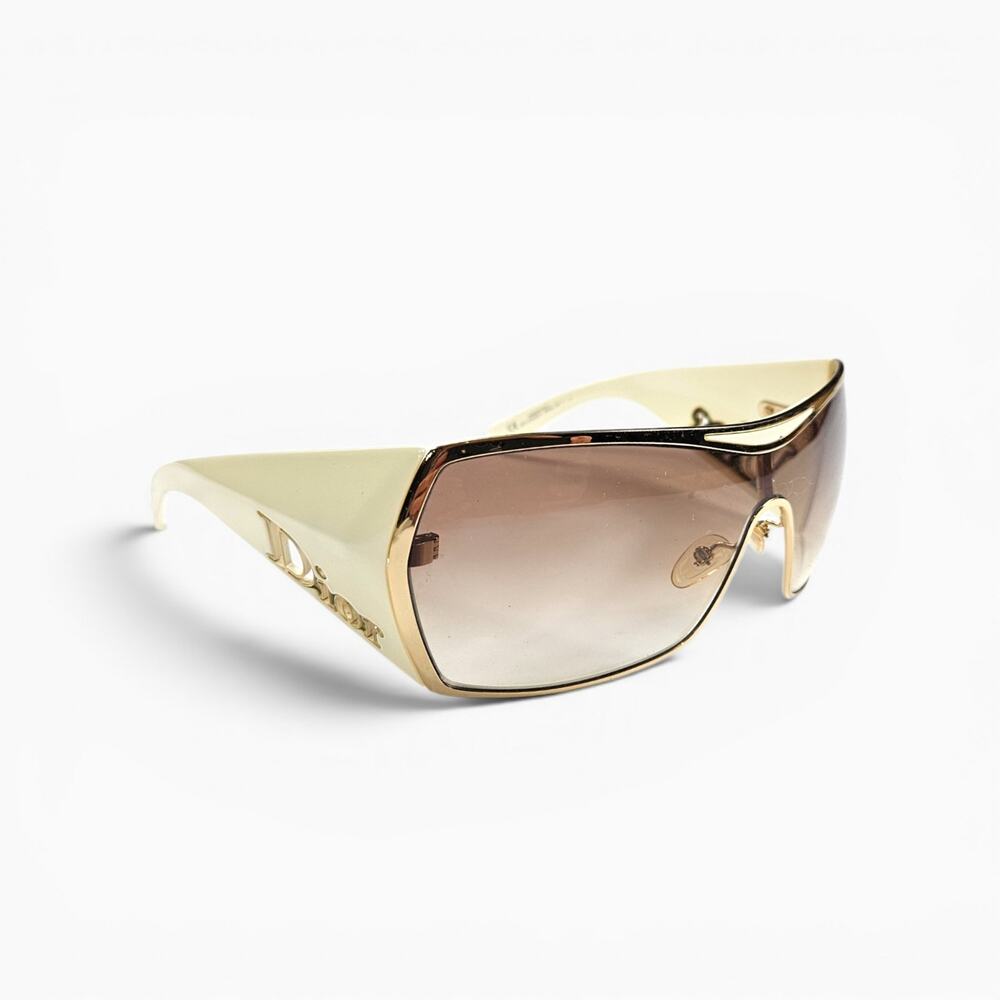 Y2k Dior Sunglasses Gaucho 1 Rimless Sheild Vintage - Picture 5 of 9